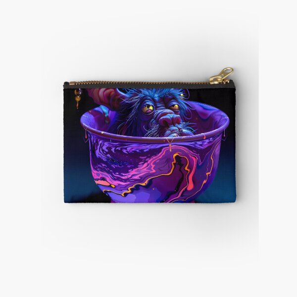Item preview, “Psychedelic Iridescent Glowing Neon Liquid Paint Creature” designed and sold by Art-Vortex-fr.