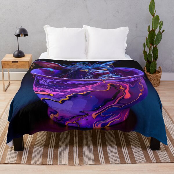 Item preview, “Psychedelic Iridescent Glowing Neon Liquid Paint Creature” designed and sold by Art-Vortex-fr.