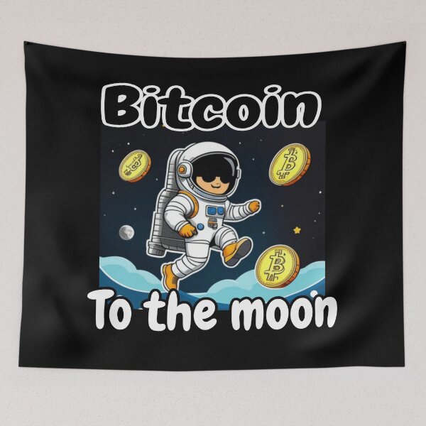 Artikelvorschau, Bitcoin zum Mond entworfen und verkauft von Roxburylane.