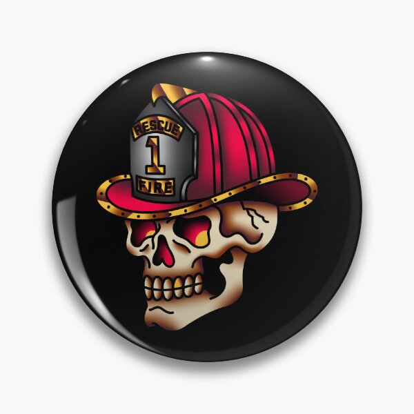 Item preview, Salty-Dog American Traditional Firefighter Skull 2023 designed and sold by salty-dog.