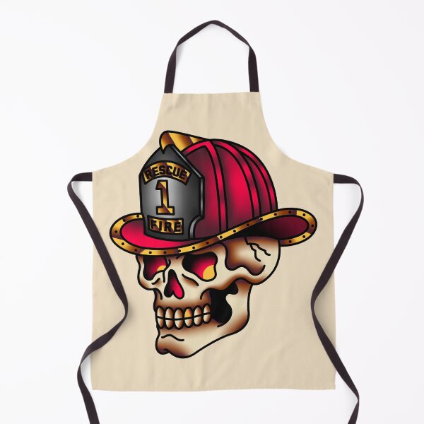 Item preview, Salty-Dog American Traditional Firefighter Skull 2023 designed and sold by salty-dog.