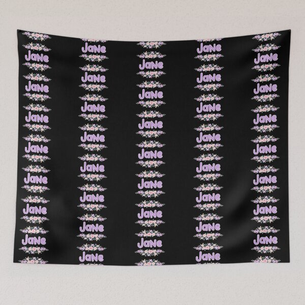 Item preview, Purple Flower Jane Name Label (Black) designed and sold by NormadWorld.