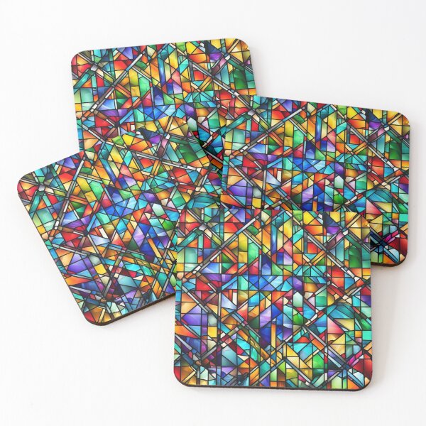 Item preview, Abstract Colorful Stained Glass Pattern designed and sold by calibrit.