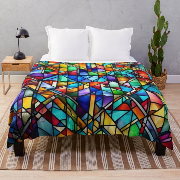 Item preview, Abstract Colorful Stained Glass Pattern designed and sold by calibrit.