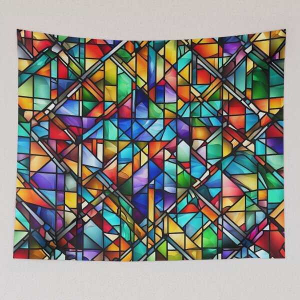 Item preview, Abstract Colorful Stained Glass Pattern designed and sold by calibrit.