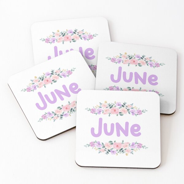 Item preview, Purple Flower June Name Label designed and sold by NormadWorld.