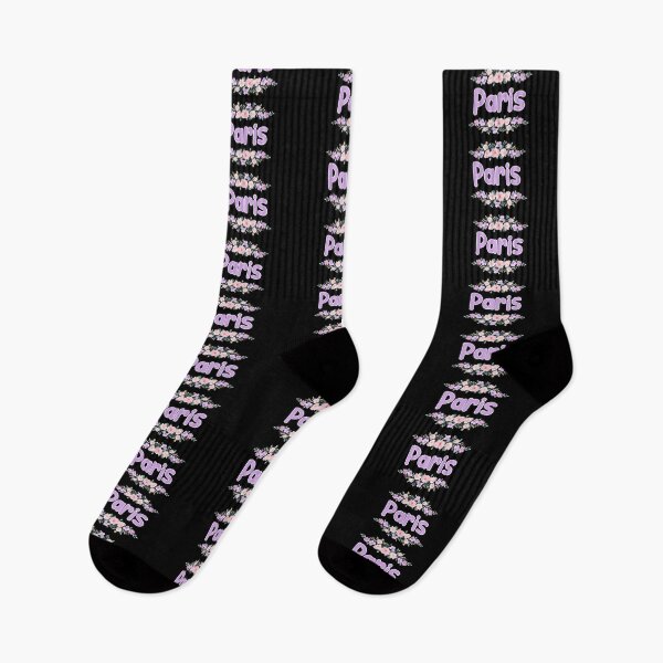 Item preview, Purple Flower Paris Name Label (Black) designed and sold by NormadWorld.