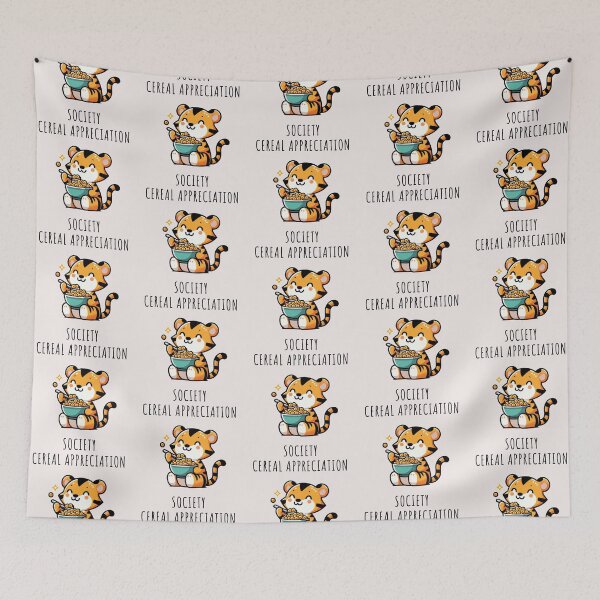 Item preview, Tiger Eating Cereal designed and sold by LemuellTrends.