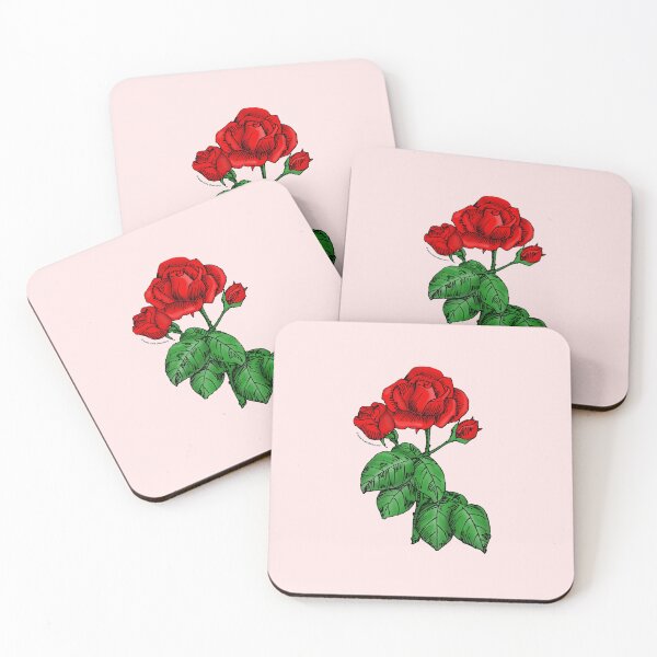 Item preview, Bright Red High-Centered Rose Bloom Semi-Double 8-15 Petals In 2 Rows designed and sold by Rachael Taylor.