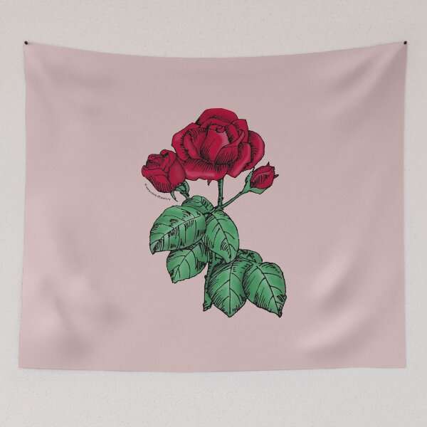 Item preview, Dark Red High-Centered Rose Bloom Semi-Double 8-15 Petals In 2 Rows designed and sold by Rachael Taylor.