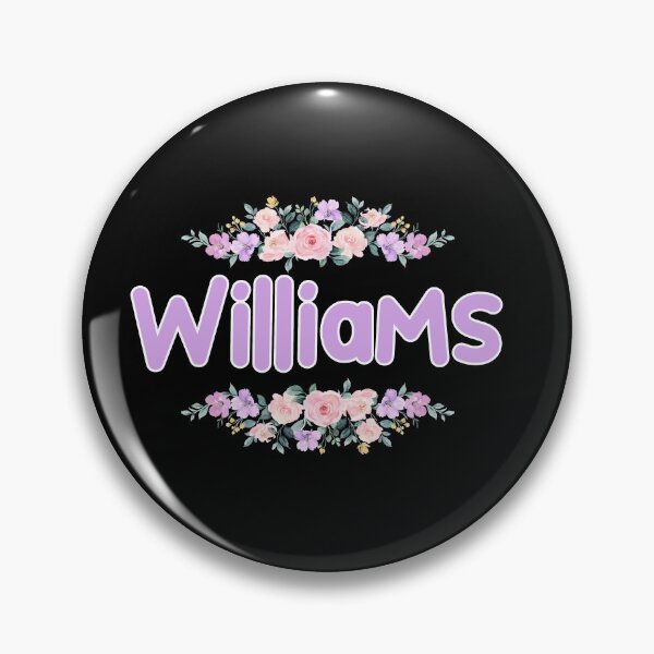 Item preview, Purple Flower Williams Name Label (Black) designed and sold by NormadWorld.