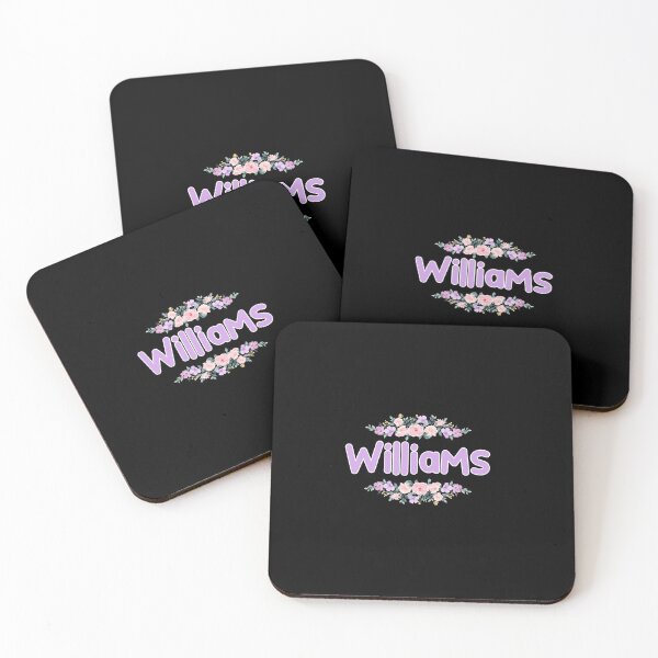 Item preview, Purple Flower Williams Name Label (Black) designed and sold by NormadWorld.