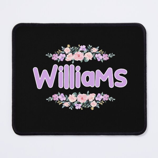 Item preview, Purple Flower Williams Name Label (Black) designed and sold by NormadWorld.