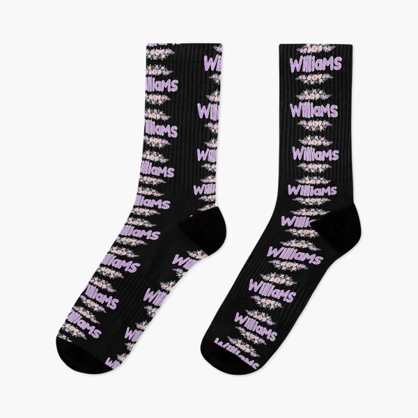 Item preview, Purple Flower Williams Name Label (Black) designed and sold by NormadWorld.