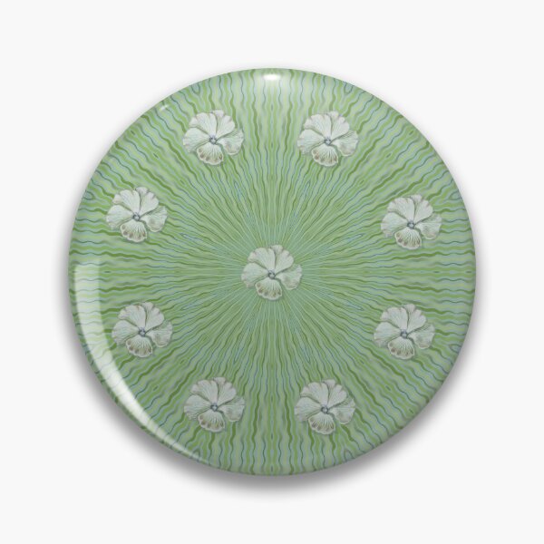 Item preview, Fresh Flower Circle in Soft Greens designed and sold by PatternTango.