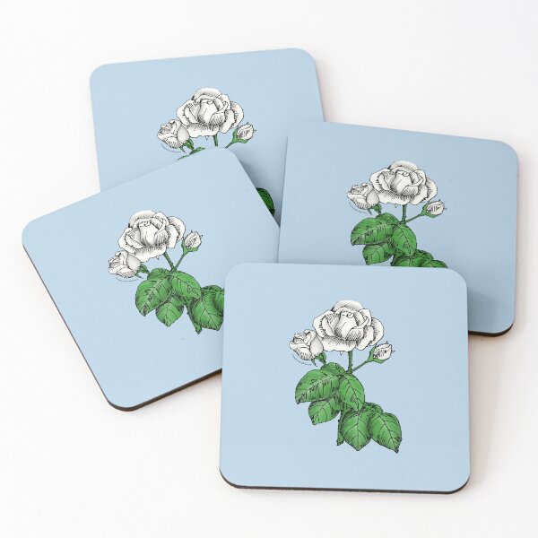 Item preview, White High-Centered Rose Bloom Semi-Double 8-15 Petals In 2 Rows designed and sold by Rachael Taylor.