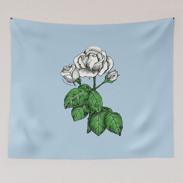 Item preview, White High-Centered Rose Bloom Semi-Double 8-15 Petals In 2 Rows designed and sold by Rachael Taylor.