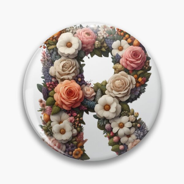 Item preview, Letter “R” containing flowers designed and sold by yeekazar.