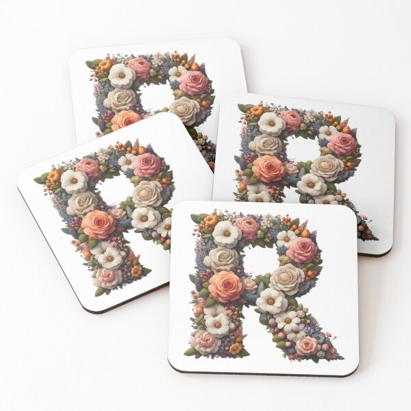 Item preview, Letter “R” containing flowers designed and sold by yeekazar.