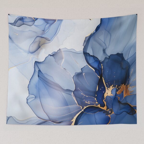 Item preview, Blue Lilly Flowers - Abstract Alcohol Ink, Watercolour Art designed and sold by inkvestor.