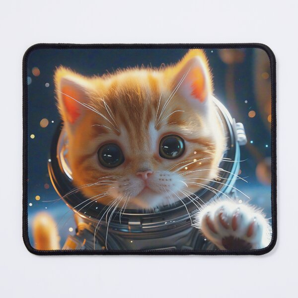 Item preview, Brave Adorable Kitty Space Suit Astronaut Explorer designed and sold by Mullet Monkey.