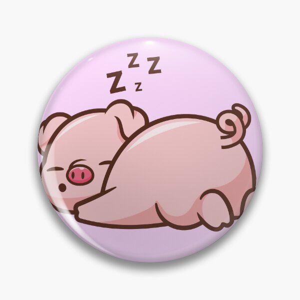 Item preview, Snoozy Pig: Cute Sleeping Pig Cartoon Vector Icon" designed and sold by hjian8219.