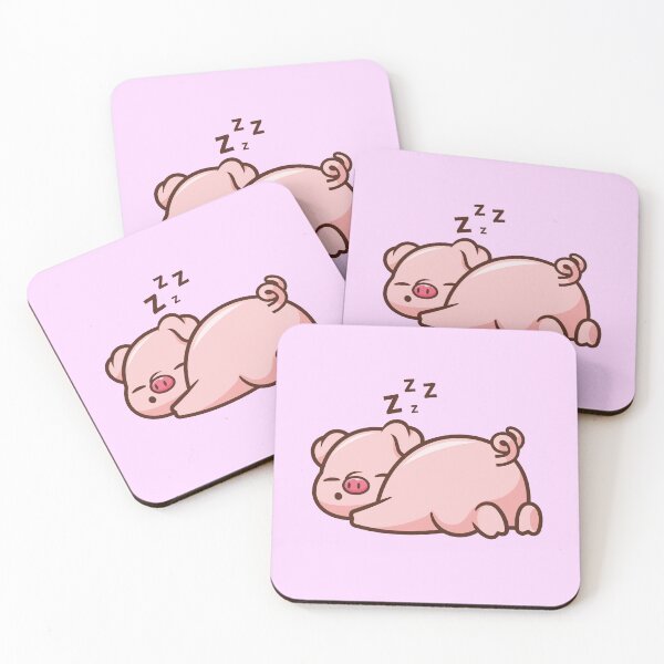 Item preview, Snoozy Pig: Cute Sleeping Pig Cartoon Vector Icon" designed and sold by hjian8219.