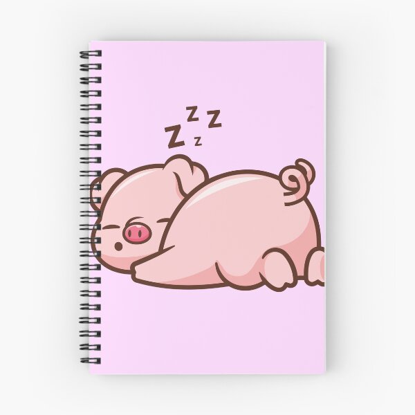 Item preview, Snoozy Pig: Cute Sleeping Pig Cartoon Vector Icon" designed and sold by hjian8219.