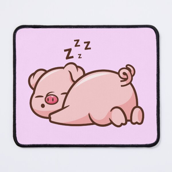 Item preview, Snoozy Pig: Cute Sleeping Pig Cartoon Vector Icon" designed and sold by hjian8219.