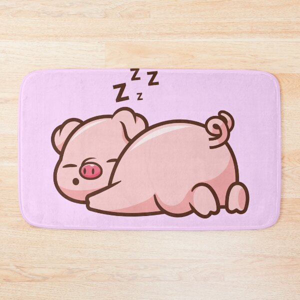 Item preview, Snoozy Pig: Cute Sleeping Pig Cartoon Vector Icon" designed and sold by hjian8219.