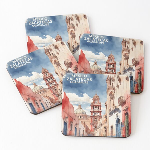Item preview, Zacatecas Guadalupe Mexico Magic Town Vintage Travel Tourism Watercolor Poster  designed and sold by TravelersGems.