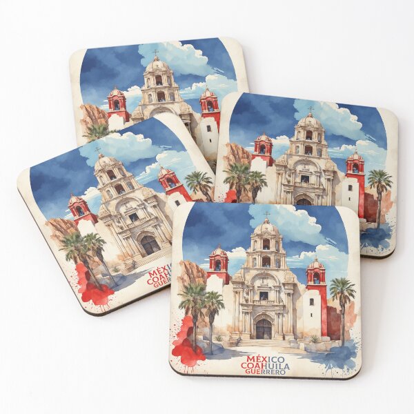 Item preview, Guerrero Coahuila Mexico Magic Town Vintage Travel Tourism Watercolor Poster  designed and sold by TravelersGems.