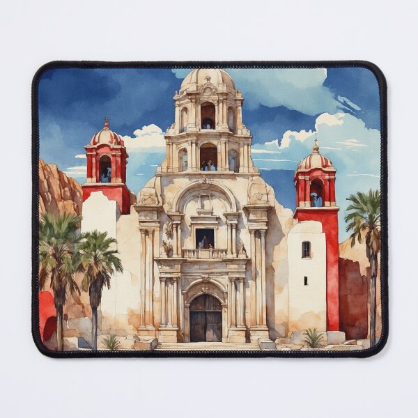 Item preview, Guerrero Coahuila Mexico Magic Town Vintage Travel Tourism Watercolor Poster designed and sold by TravelersGems.