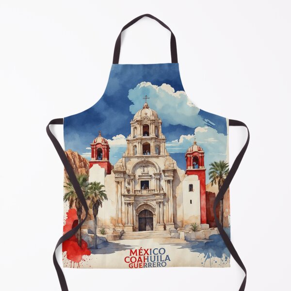 Item preview, Guerrero Coahuila Mexico Magic Town Vintage Travel Tourism Watercolor Poster designed and sold by TravelersGems.