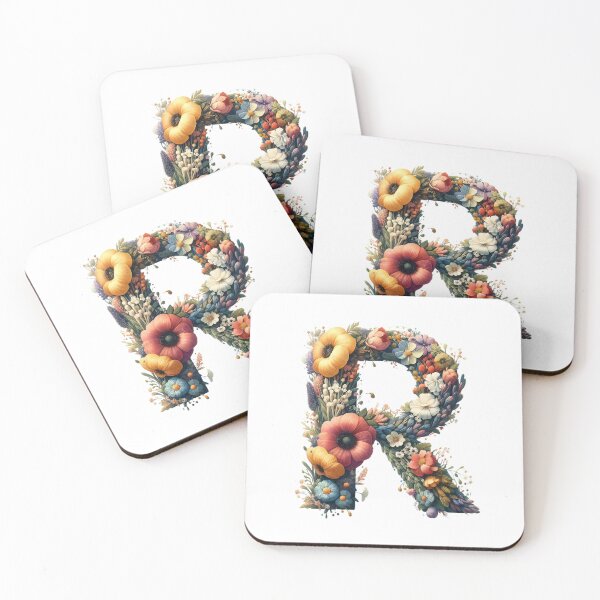 Item preview, Letter “R” containing flowers designed and sold by yeekazar.