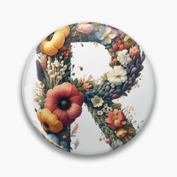 Item preview, Letter “R” containing flowers designed and sold by yeekazar.