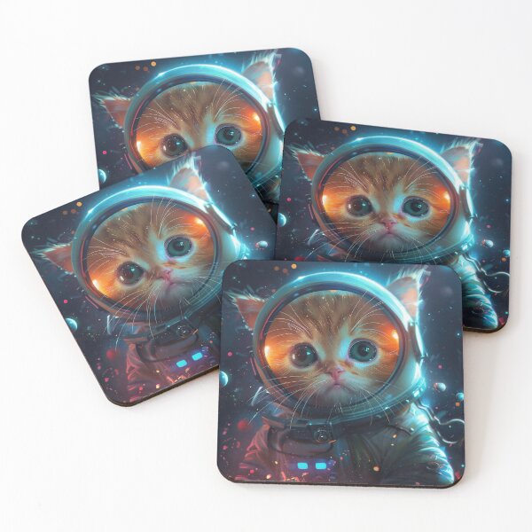 Item preview, Cute Kitten Kitty Astronaut in Outer Space designed and sold by Mullet Monkey.