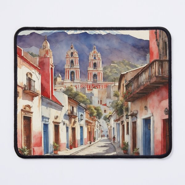 Item preview, Huachinango Puebla Mexico Magic Town Vintage Travel Tourism Watercolor Poster  designed and sold by TravelersGems.