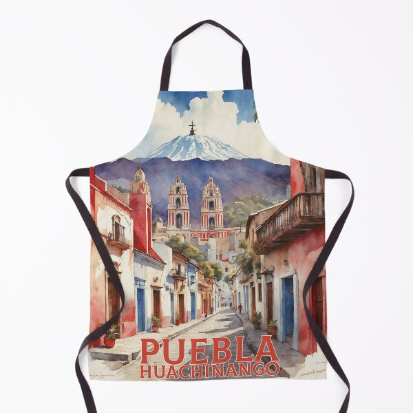 Item preview, Huachinango Puebla Mexico Magic Town Vintage Travel Tourism Watercolor Poster designed and sold by TravelersGems.