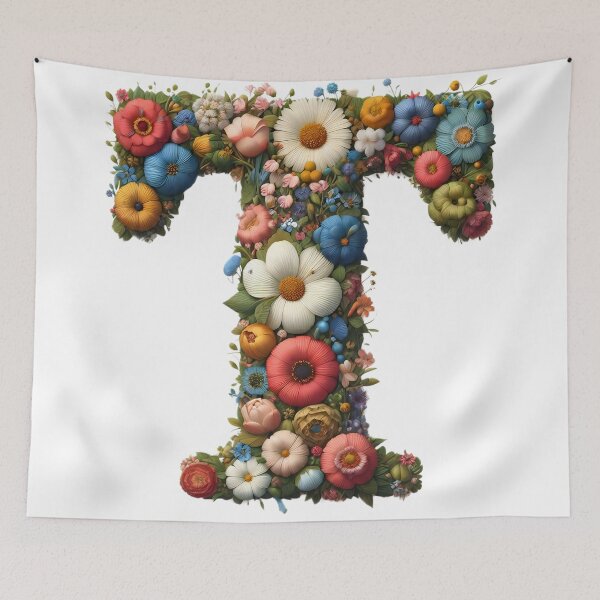 Item preview, Letter “T” containing flowers designed and sold by yeekazar.