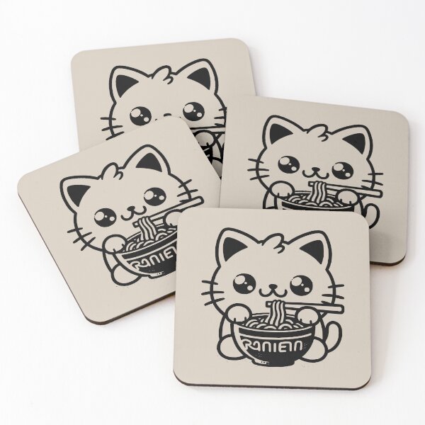 Item preview, Cat Eating Ramen designed and sold by Ana C Falla.