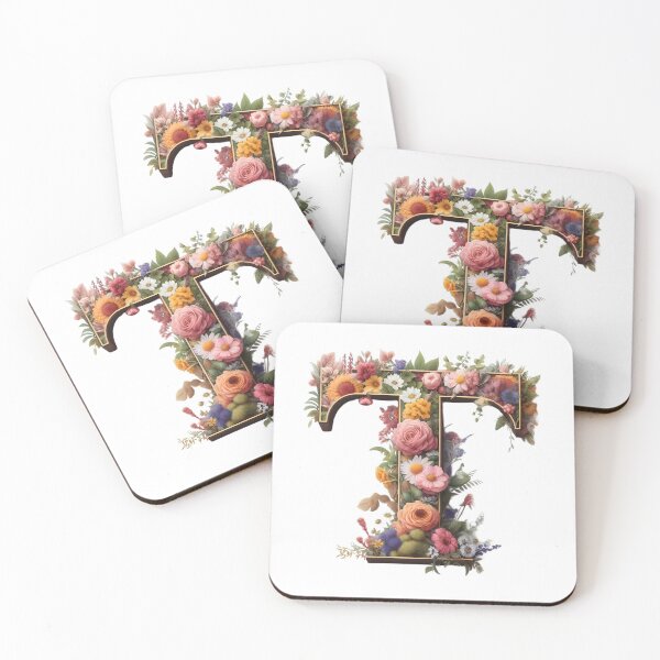 Item preview, Letter “T” containing flowers designed and sold by yeekazar.