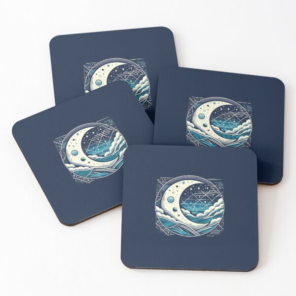 Item preview, Geometric moon galactic zen collection designed and sold by ZenGalactico.
