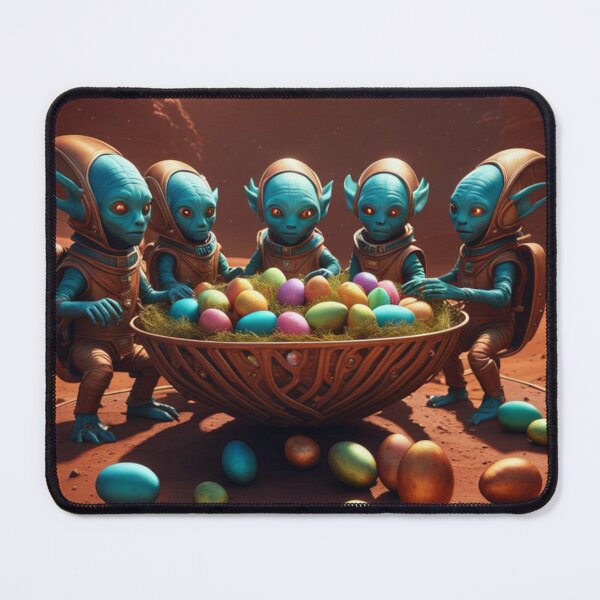 Item preview, Aliens coloring eggs designed and sold by seahorse crossing.
