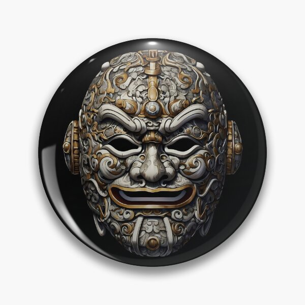 Item preview, Feudal Japanese War Mask designed and sold by mrtraz.