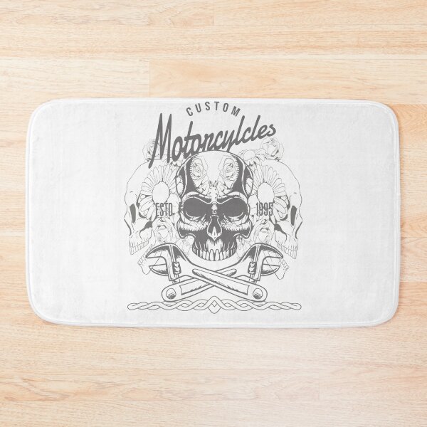 Item preview, Biker Skull Custom Motorcycles designed and sold by Ecmoprints.