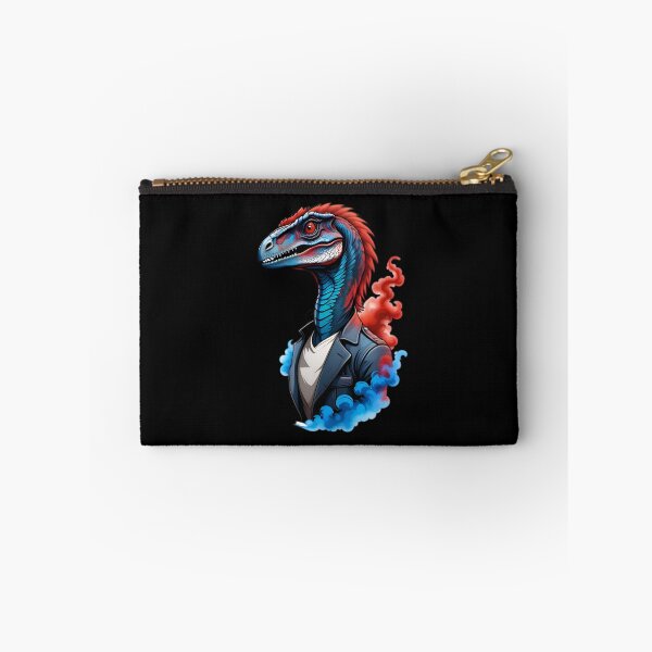 Item preview, Cool Velociraptor In A Jacket Blue Red Smoke designed and sold by TheArtOfPat.