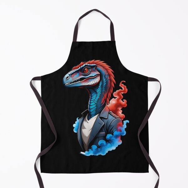 Item preview, Cool Velociraptor In A Jacket Blue Red Smoke designed and sold by TheArtOfPat.