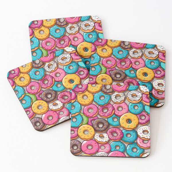 Item preview, Colorful donuts pattern designed and sold by perlphoto.