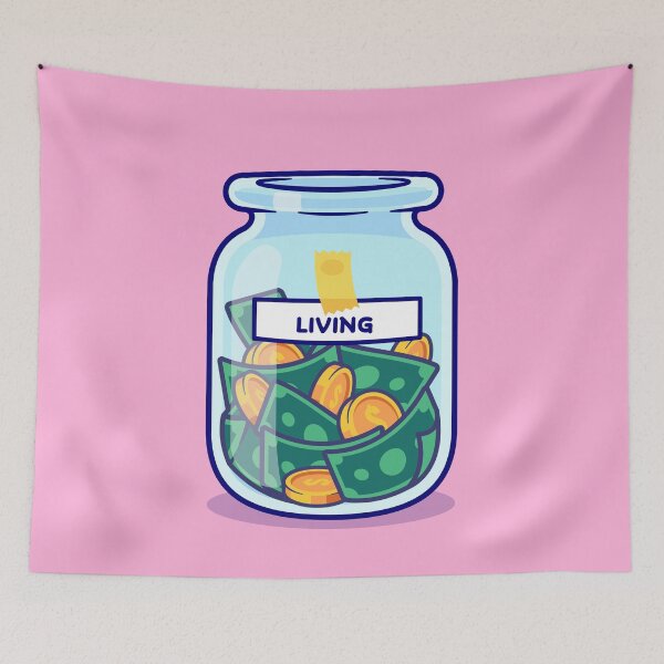 Item preview, Golden Savings: Money Coin Jar Cartoon Vector Icon designed and sold by hjian8219.